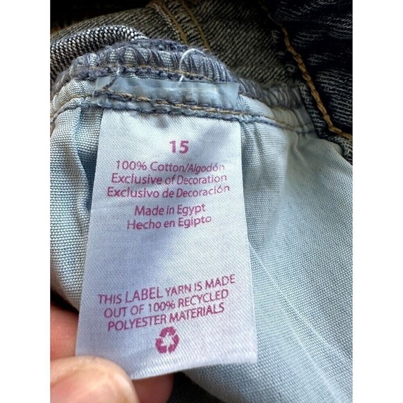 No Boundaries Distressed Denim High Rise Straight Jeans Women's Size 15 Blue - Picture 7 of 16